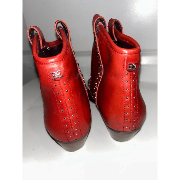 Sam Edelman Women’s Brian Red Studded Ankle Boots size 7.5 - Picture 7 of 10
